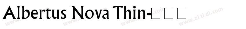 Albertus Nova Thin字体转换